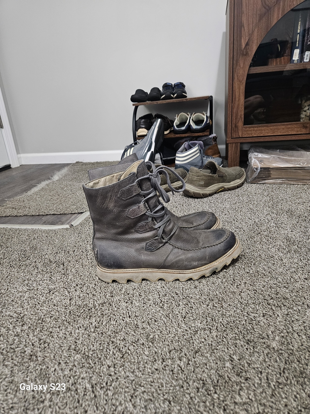 Sorel NM1873 Men’s Size 13 Leather Lace Up Winter Boots Brown Rugged